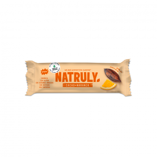 Barrita raw de cacao y naranja bio Barrita 40 gr Natruly