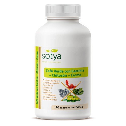 Cafe verde con garcinia. chitosan y cromo 90u Capsulas 650 mg Sotya