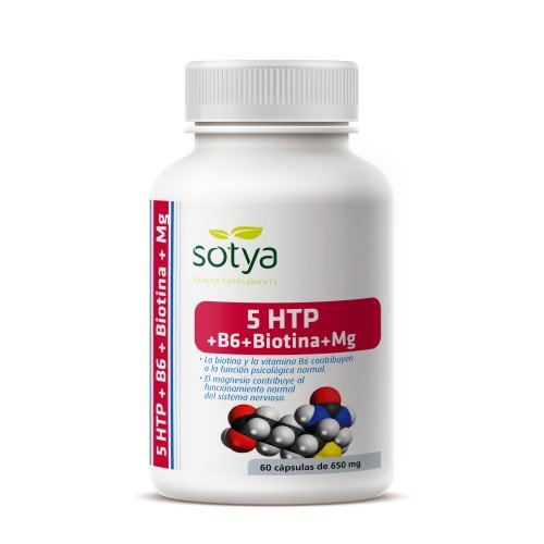 Triptofano 5HTP + B6 60u Capsulas 620 mg Sotya