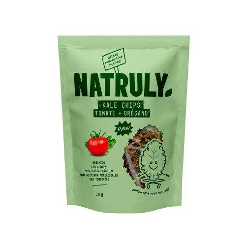 Kale chips de tomate y orégano Bolsa 30 gr Natruly