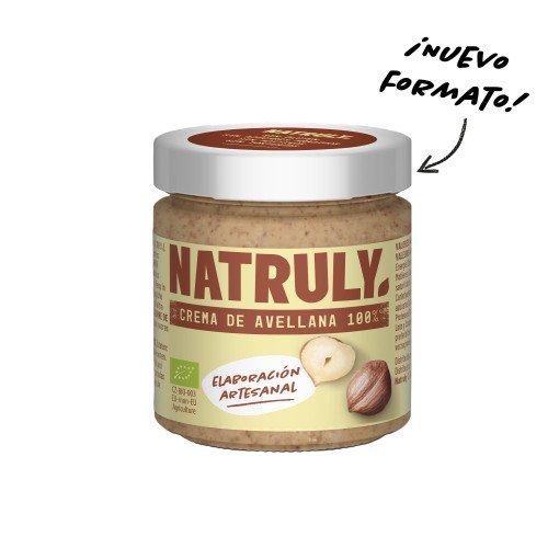 Crema de avellanas 100% bio Bote 200 gr Natruly