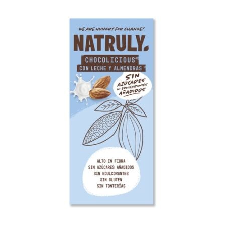 Tableta de chocolate con leche y almedras Tableta 85 gr